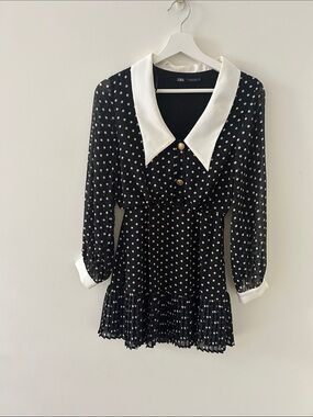 Zara polka dot mini dress XS